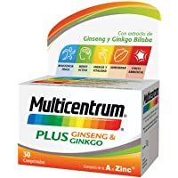 Los mejores  - MULTICENTRUM Complemento Alimenticio con 13 Vitaminas- 8 Minerales- Ginseng y Ginkgo Biloba- para Adultos a partir de 18…